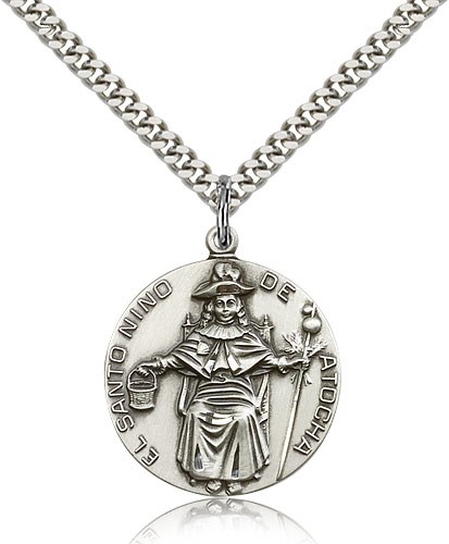 St. Nino De Atocha Medal - Sterling Silver