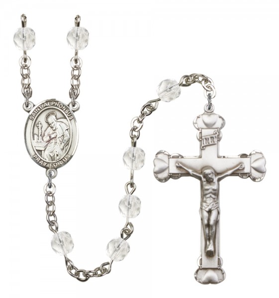 Women's St. Alphonsus Birthstone Rosary - Crystal
