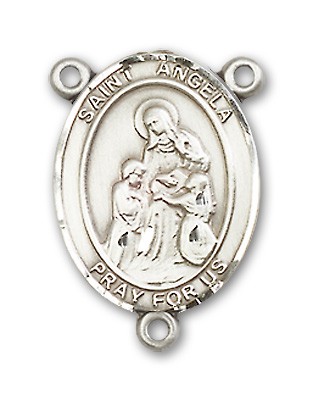 St. Angela Merci Rosary Centerpiece Sterling Silver or Pewter - Sterling Silver