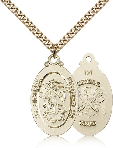St. Michael National Guard Medal - 14KT Gold Filled