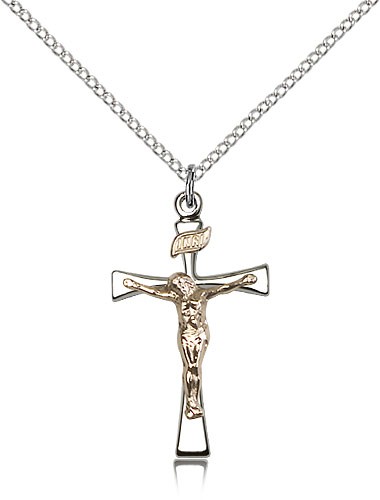 Women's Two-Tone Maltese Crucifix Pendant - Gold | Silver