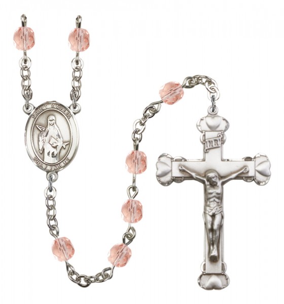 Women's St. Amelia Birthstone Rosary - Pink