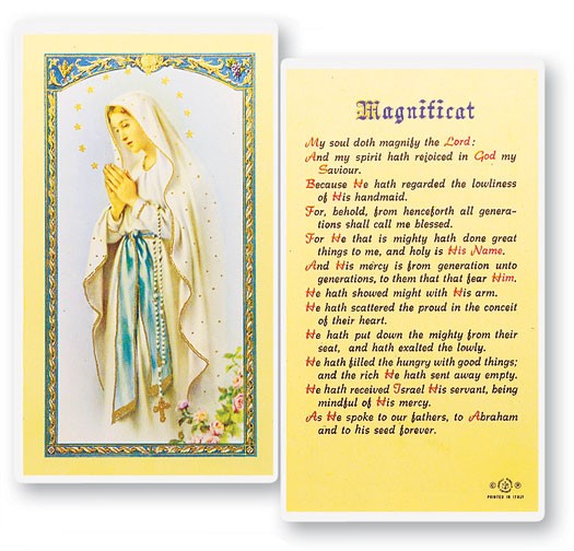 Our Lady of Lourdes Laminated Prayer Card - 25 Cards Per Pack .80 per card