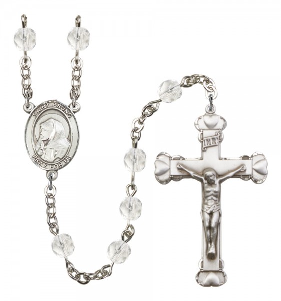 Women's St. Bruno Birthstone Rosary - Crystal