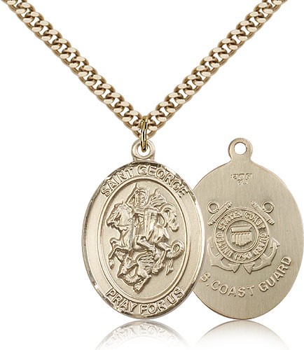 St. George Coast Guard Medal - 14KT Gold Filled