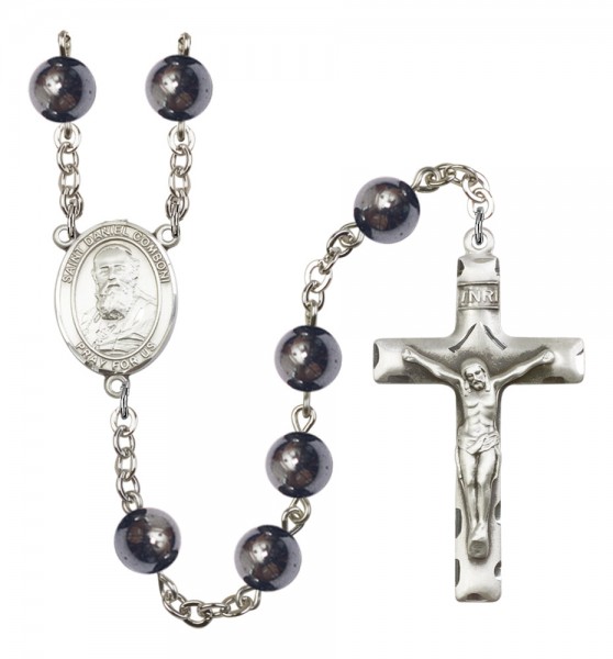 Men's St. Daniel Comboni Silver Plated Rosary - Silver
