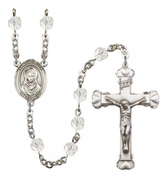 Women's St. Rebecca Birthstone Rosary - Crystal