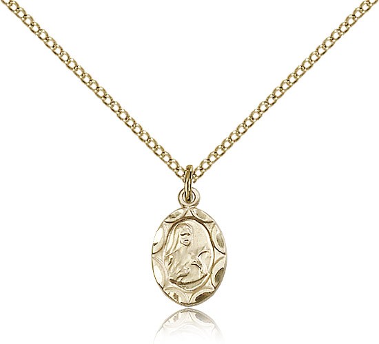 Petite St. Therese of Lisieux Medal - 14KT Gold Filled