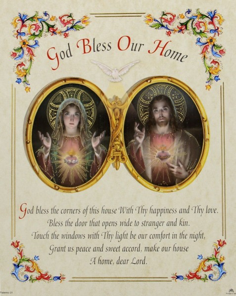 God Bless Our Home Prayer Print - Multi-Color