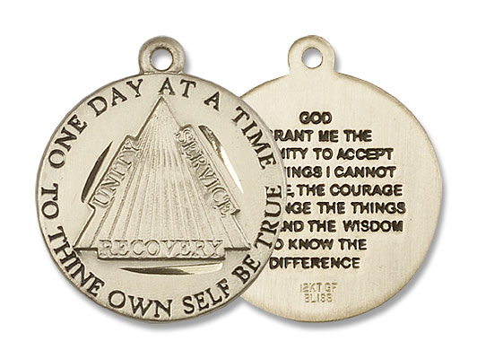 Men's Recovery Medal - 14K Solid Gold