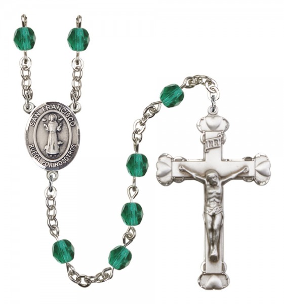 Women's San Francis Birthstone Rosary - Zircon