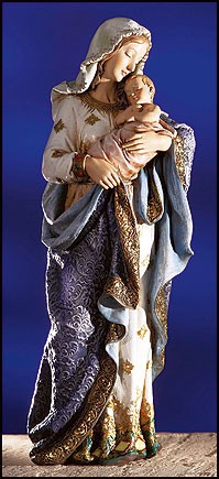 Madonna and Child Statue - 23.25 Inch High - Multi-Color