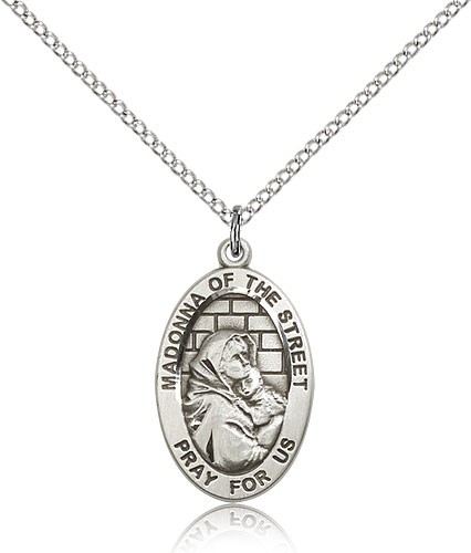 Madonna of The Street Medal - Sterling Silver