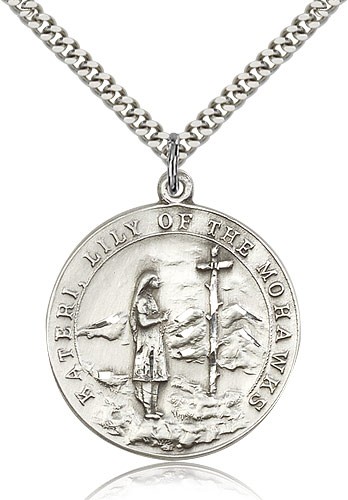 Blessed Kateri Medal - Sterling Silver