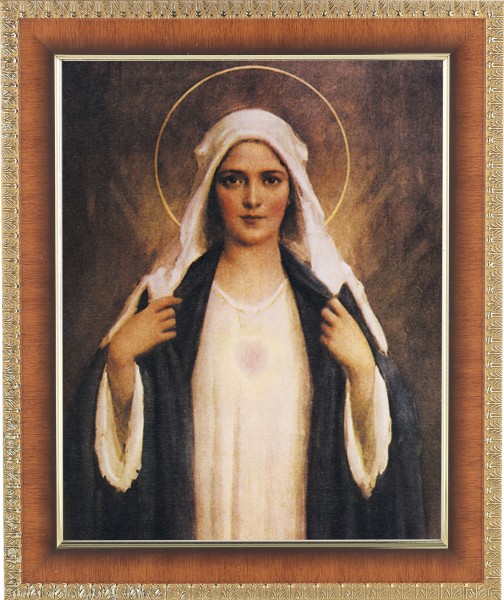 Immaculate Heart of Mary 8x10 Framed Print Under Glass - #122 Frame