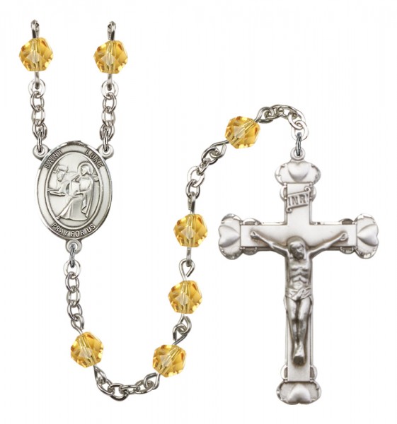 Women's St. Luke the Apostle Birthstone Rosary - Topaz