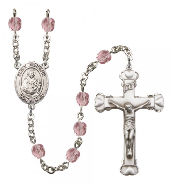 Women's St. Norbert of Xanten Birthstone Rosary - Light Amethyst