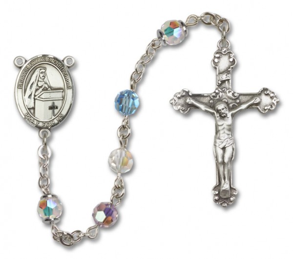 Emilee Doultremont Sterling Silver Heirloom Rosary Fancy Crucifix - Multi-Color