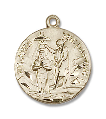 St. John The Baptist Medal - 14K Solid Gold