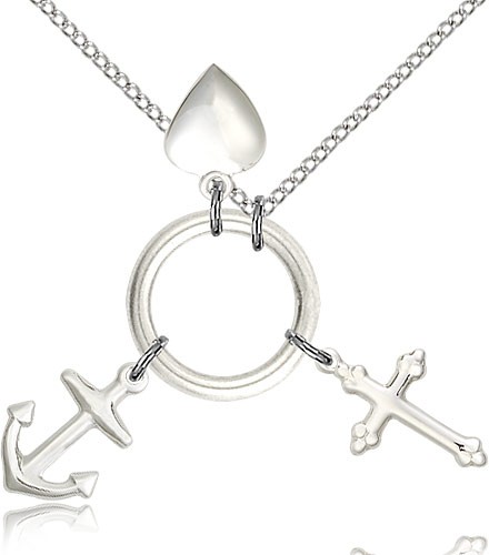 Faith Hope and Charity Medal - Sterling Silver