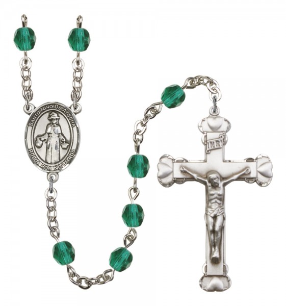 Women's St. Nino de Atocha Birthstone Rosary - Zircon