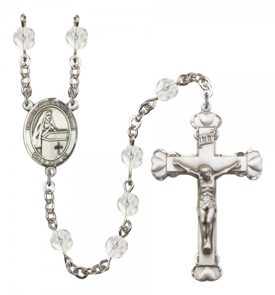 Women's Blessed Emilee Doultremont Birthstone Rosary - Crystal
