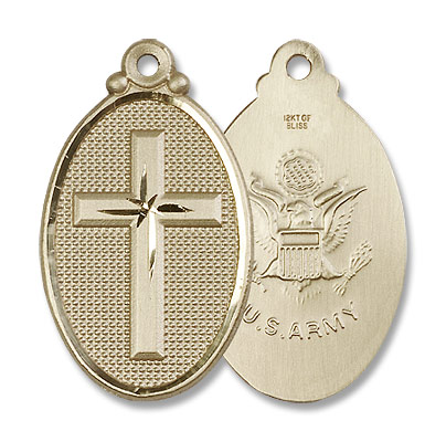 Cross Air Force Pendant - 14K Solid Gold