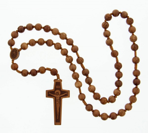 Jujube Wood Rosary - 12mm - Brown