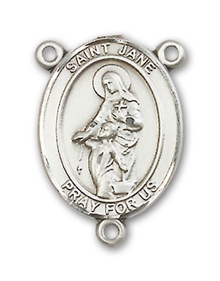 St. Jane of Valois Rosary Centerpiece Sterling Silver or Pewter - Sterling Silver