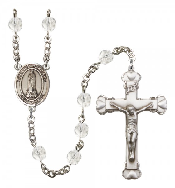 Women's Our Lady of Kibeho Birthstone Rosary - Crystal
