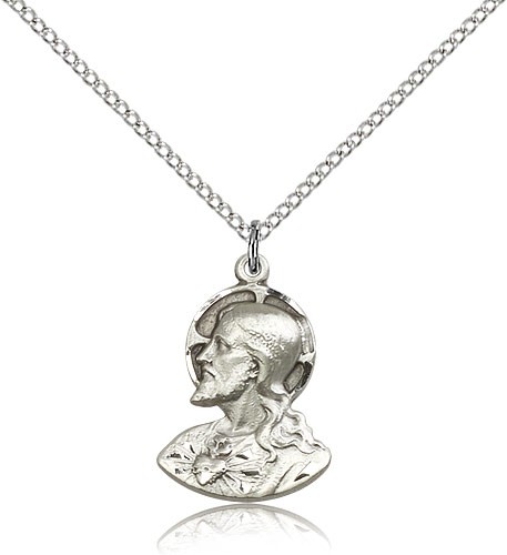 Head of Christ Pendant - Sterling Silver