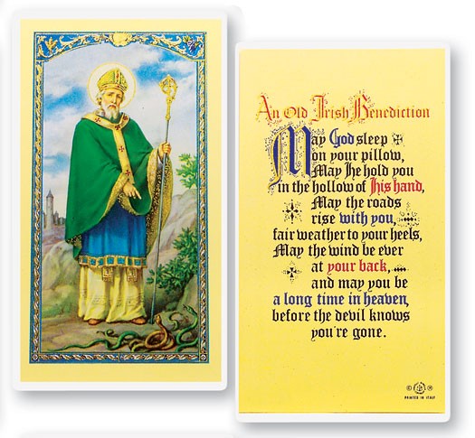 St Patrick An Irish Benediction Laminated Prayer Cards 25 Pack - Full Color