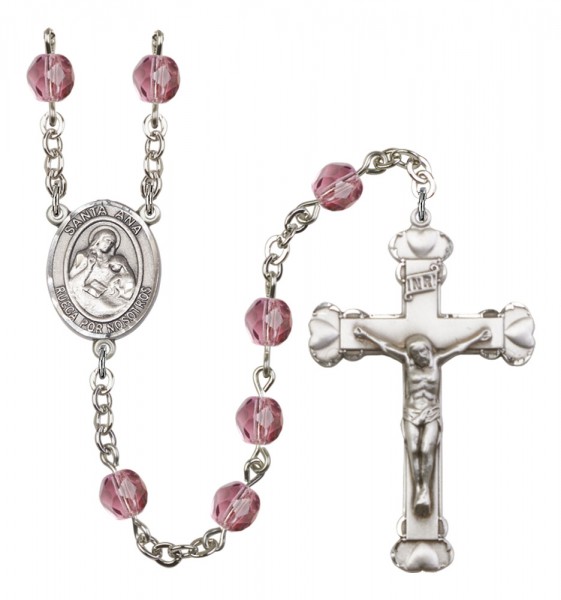 Women's Santa Ana Birthstone Rosary - Amethyst