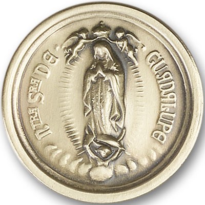 Our Lady of Guadalupe Visor Clip - Antique Gold