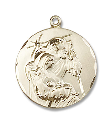 Holy Family Pendant - 14K Solid Gold