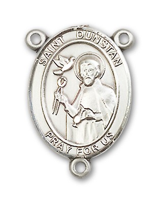 St. Dunstan Rosary Centerpiece Sterling Silver or Pewter - Sterling Silver