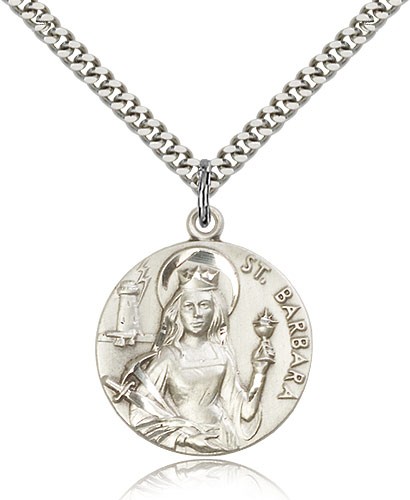 St. Barbara Medal - Sterling Silver