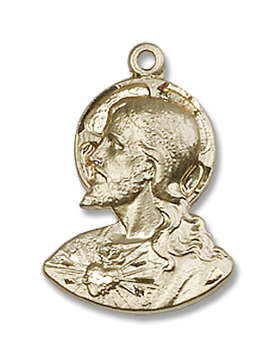 Head of Christ Pendant - 14K Solid Gold