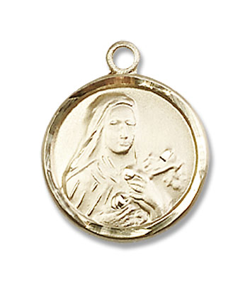 St. Theresa Medal - 14K Solid Gold