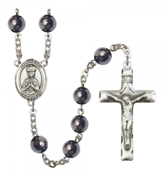 Men's St. Henry II Silver Plated Rosary - Silver