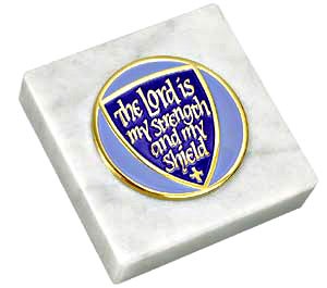 The Lord is My Strength Paperweight - White