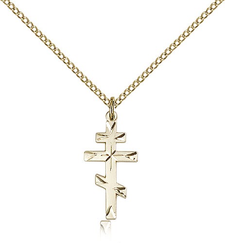 Faceted Saint Andrew's Cross - 14KT Gold Filled