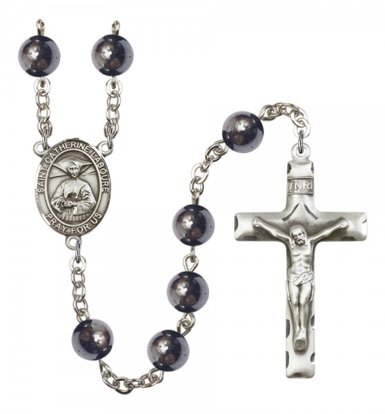 Men's St. Catherine Laboure Silver Plated Rosary - Silver