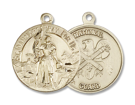 National Guard St. Joan of Arc Medal - 14K Solid Gold