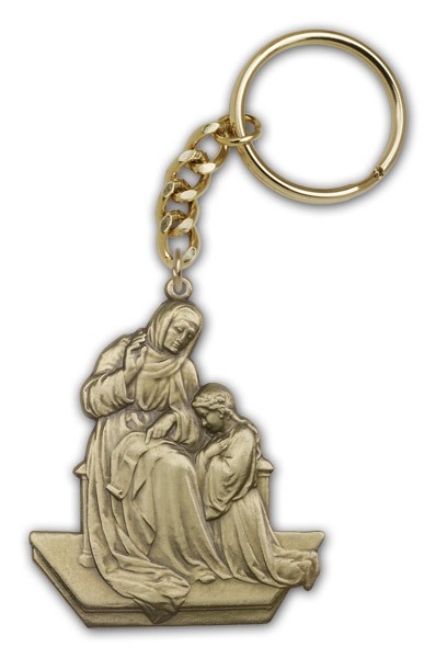 St. Ann Keychain - Antique Gold