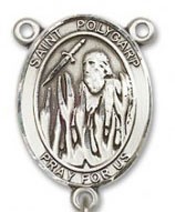 St. Polycarp Rosary Centerpiece Sterling Silver or Pewter - Sterling Silver
