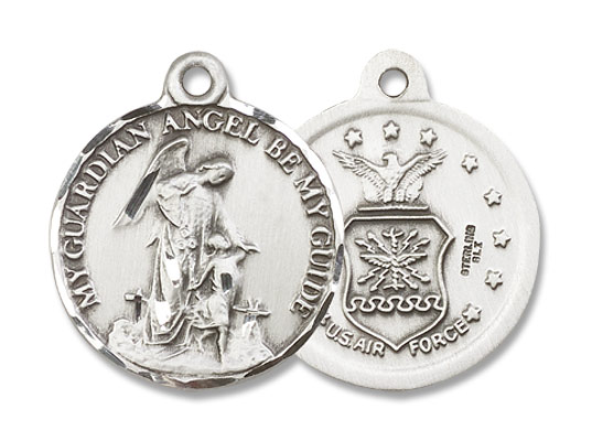 Guardian Angel Air Force Medal - Sterling Silver