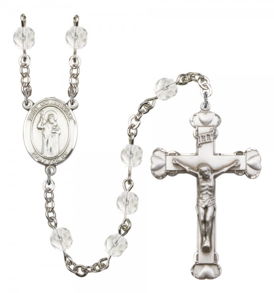 Women's St. Columbkille Birthstone Rosary - Crystal