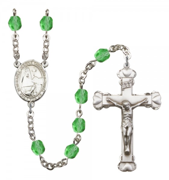 Women's St. Jeanne Chezard de Matel Birthstone Rosary - Peridot