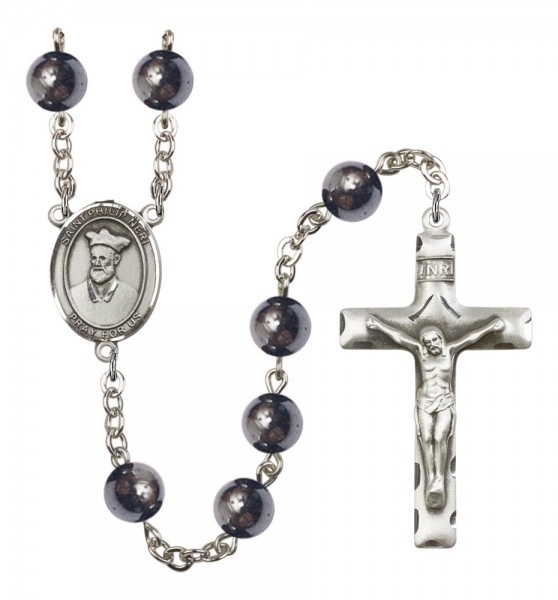 Men's St. Philip Neri Silver Plated Rosary - Silver